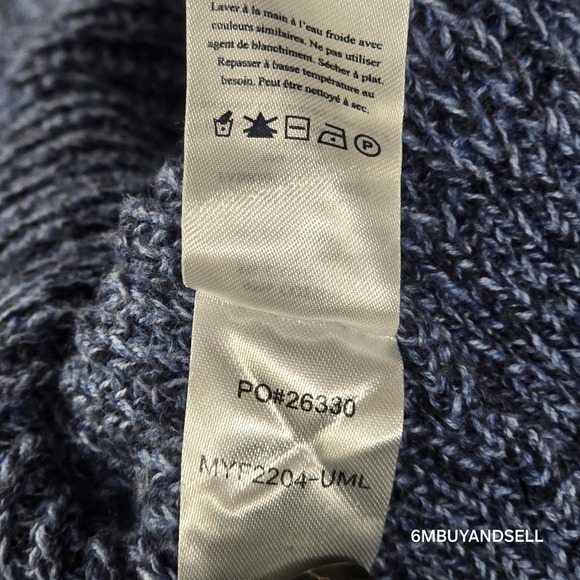 Faherty Men's Large Marled Shawl Collar Cardigan Sweater – Cotton Cashmere - Picture 8 of 10